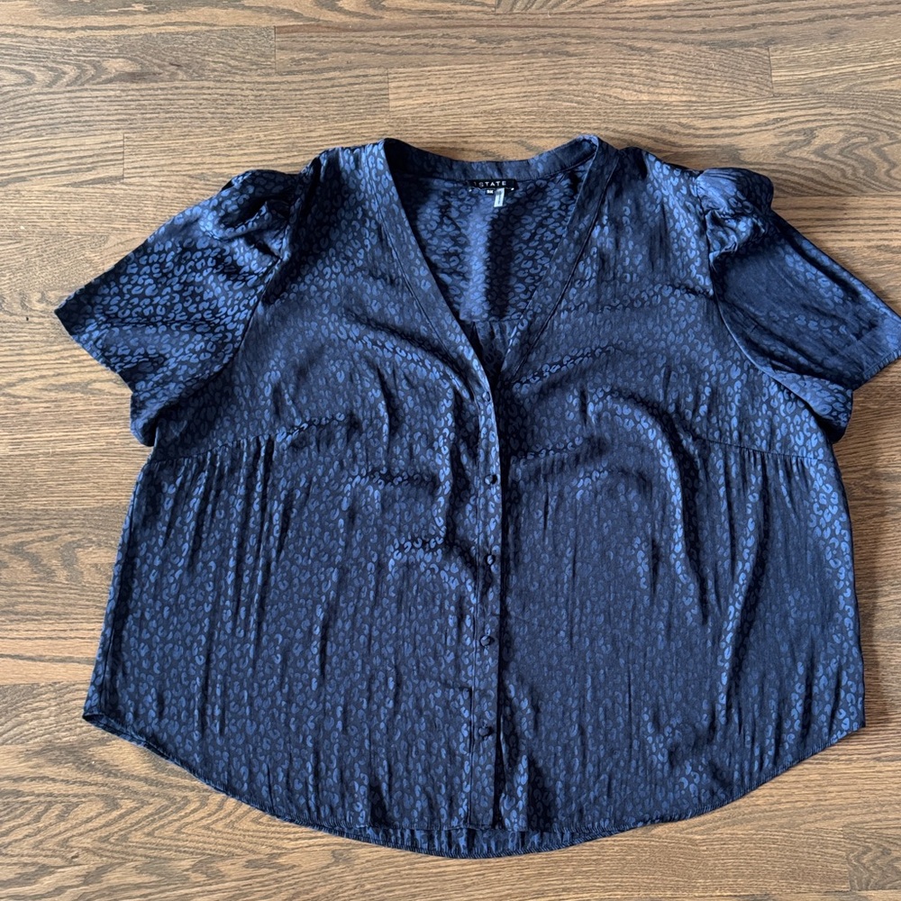 Women Leopard Print V-Neck Top